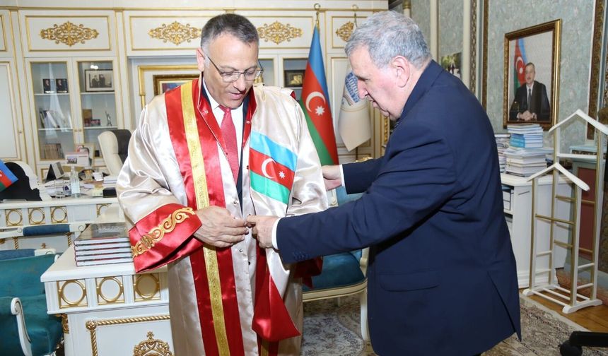 REKTÖR GÜREL’E AZERBAYCAN’DA PRESTİJLİ UNVAN