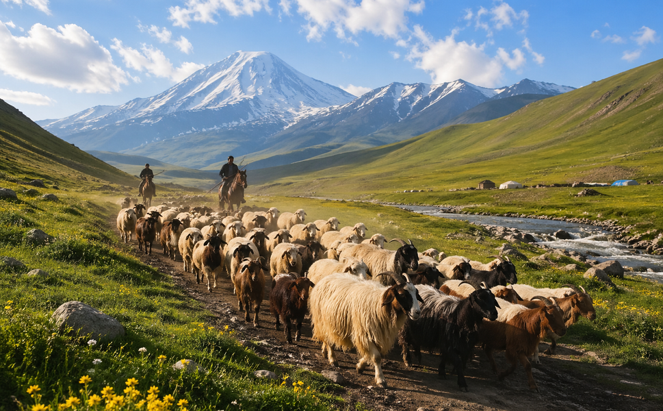 SÜRÜLER YOLA ÇIKTI: IĞDIR’DA YAYLA SEZONU BAŞLADI